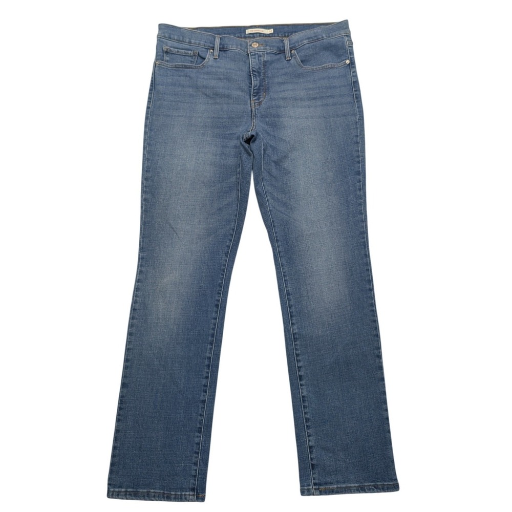 Levis 312 Shaping Slim Jeans Womens 34 Medium Wash Blue Stretch 19627-0042